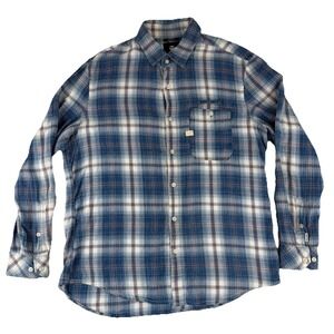 G-Star Raw Men's XL Slim Fit Bristum Button Down Shirt Blue White
